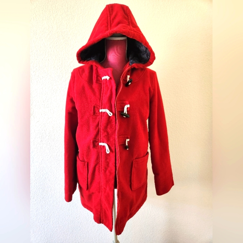 Old Navy Fleece Red Toggle Jacket Youth XXL, Adult S